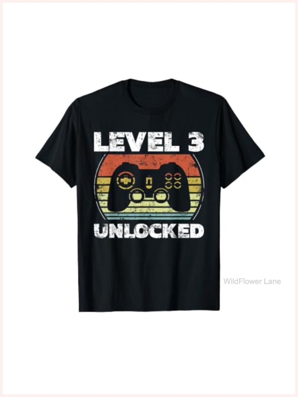 Level 3 Unlocked Video Gamer 3rd Birthday T-Shirt Funny Gift